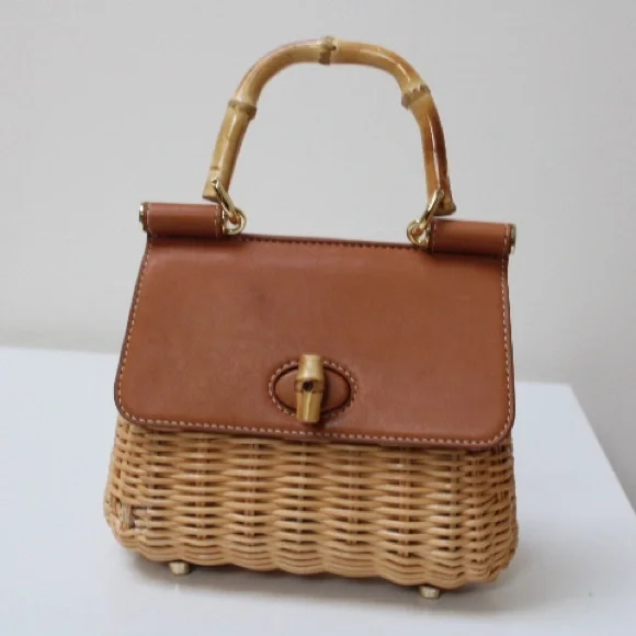 Beautiful J. Mclaughlin Irene wicker bag - Picture 14 of 15